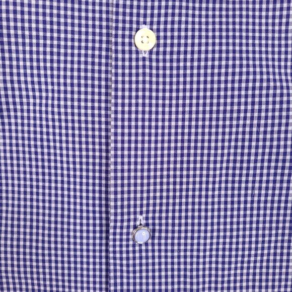 Ben Sherman Shirt Mens Medium Blue Plaid Gingham‎ Button Down Long Sleeve - Picture 6 of 13